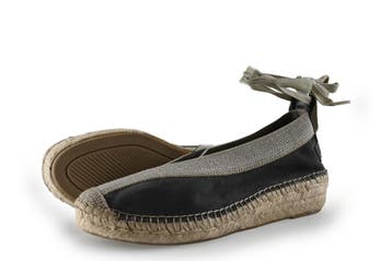 Shabbies Amsterdam Espadrilles in maat 38 Grijs, Shabbies Amsterdam, Verzenden, Zo goed als nieuw, Grijs