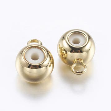 2 x DQ bails met oog macramé slot 7 x 5 x 3,5mm Goudkleur.., Ophalen of Verzenden, Nieuw, Kraal