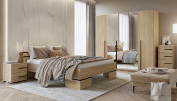 Houten Bed Vienna - Naturel - Bedframe 160 x 200, Verzenden, Nieuw