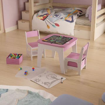 Kinderzitgroep Milou - Met 2 stoelen en 1 tafel - Roze, Verzenden, Nieuw