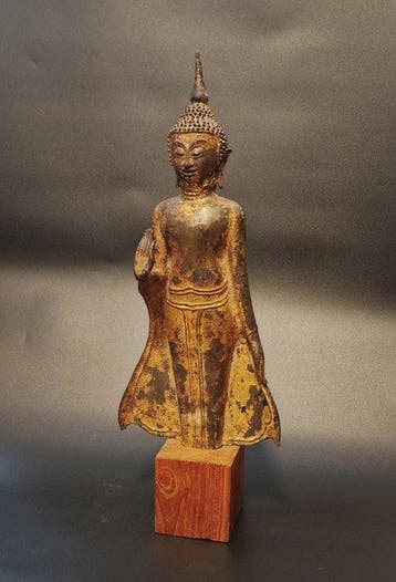 Zeldzame bronzen Boeddha uit de Ayutthaya-periode 46 cm -