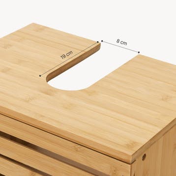 [en.casa] Bamboe wastafelonderkast Iveland 60x40x30 cm houtk, Verzenden, Nieuw