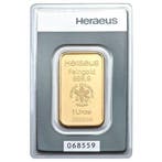 1 Troy Ounce - Goud - 1 oz Gold Bar Heraeus - Verzegeld en