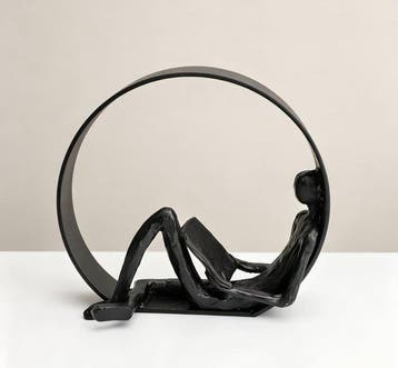 sculptuur, Abstract Sculpture of a Reader with a Ring - 20, Antiek en Kunst