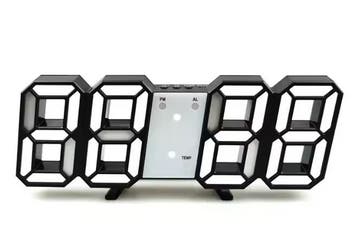 3D LED Digitale Wekker – Wand/Bureauklok Tijd Datum Temp, Verzenden, Nieuw