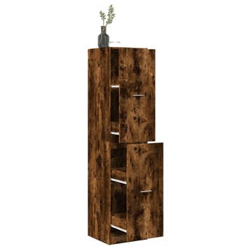 vidaXL Apothekerskast 40x41x174,5 cm bewerkt hout gerookt, Verzenden, Nieuw