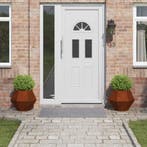 vidaXL Plantenbak 2 pcs Roestig 50 x 50 x 40 cm Cortenstaal, Verzenden, Minder dan 60 cm, Nieuw, Metaal