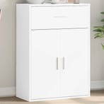 vidaXL Dressoir 60x30x84 cm bewerkt hout wit, Verzenden, Nieuw, 50 tot 100 cm, 25 tot 50 cm