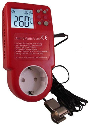 Pompschakelaar vloerverwarming AmfraMatic V3DP+ verlichting, Thermostaat, Minder dan 30 cm, Hoog rendement (Hr), Nieuw