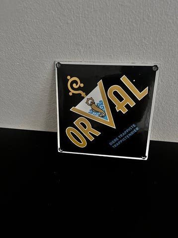 Origineel Orval Trappistenbier emaille reclamebord –