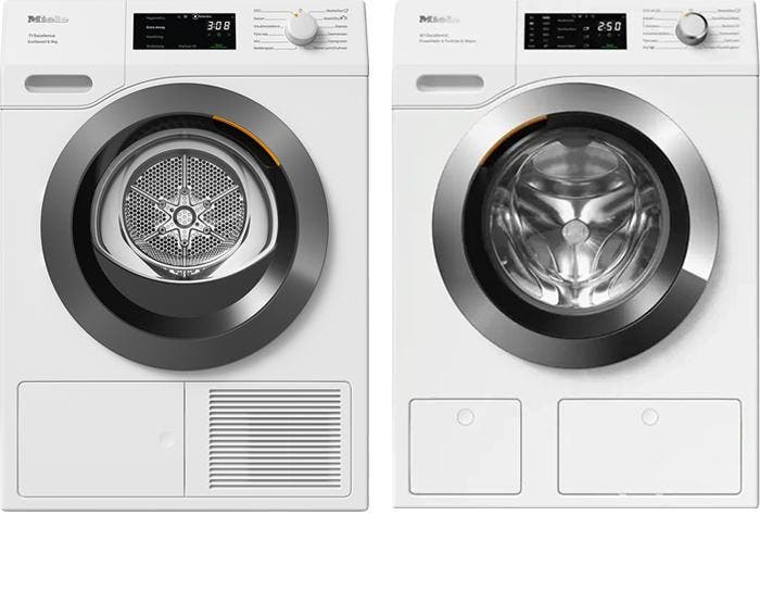 Miele Wasmachine + Droger, Witgoed en Apparatuur, Wasmachines, Nieuw, 1600 toeren of meer, Voorlader