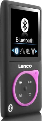 MP3 Speler met Bluetooth - Inc. 8GB SD - Roze - Lenco XEMIO-, Verzenden, Zo goed als nieuw
