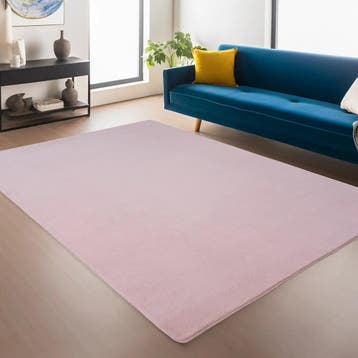Wasbaar Vloerkleed | Joy | Uni | Rosé | 140x200 cm, Huis en Inrichting, Stoffering | Tapijten en Kleden, Verzenden, Nieuw