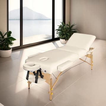 3 zones massagetafel Somwang 7,5cm matras en houten frame, Verzenden, Nieuw