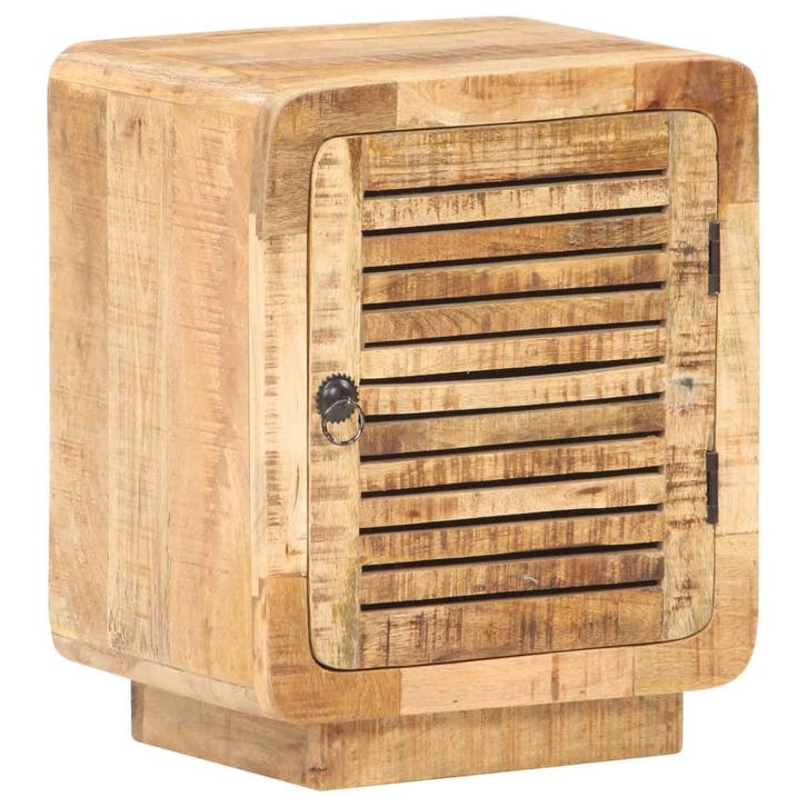 vidaXL Nachtkastje 40x30x50 cm ruw mangohout, Huis en Inrichting, Slaapkamer | Nachtkastjes, Nieuw, Minder dan 45 cm, Hout, Minder dan 55 cm