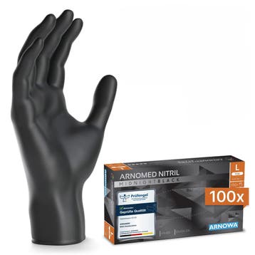 GGM Gastro | (10 stuks) ARNOWA | Wegwerpnitril handschoenen, Kleding | Heren, Schoenen, Verzenden, Zwart, Nieuw, Werkschoenen
