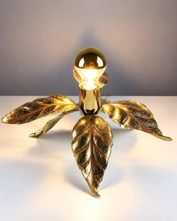 Tafellamp - Sculptural Botanical Table Lamp - Metaal, Nieuw