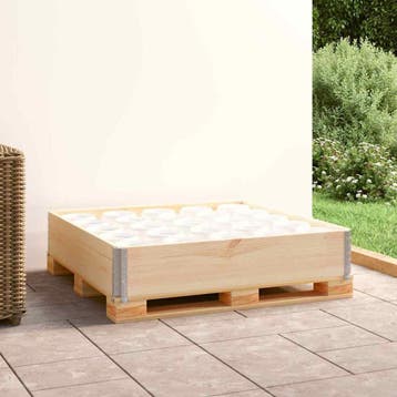 vidaXL Palletopzetrand 100x100 cm massief grenenhout, Verzenden