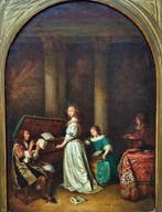 Europese school (XIX) - Piano lesson, Antiek en Kunst