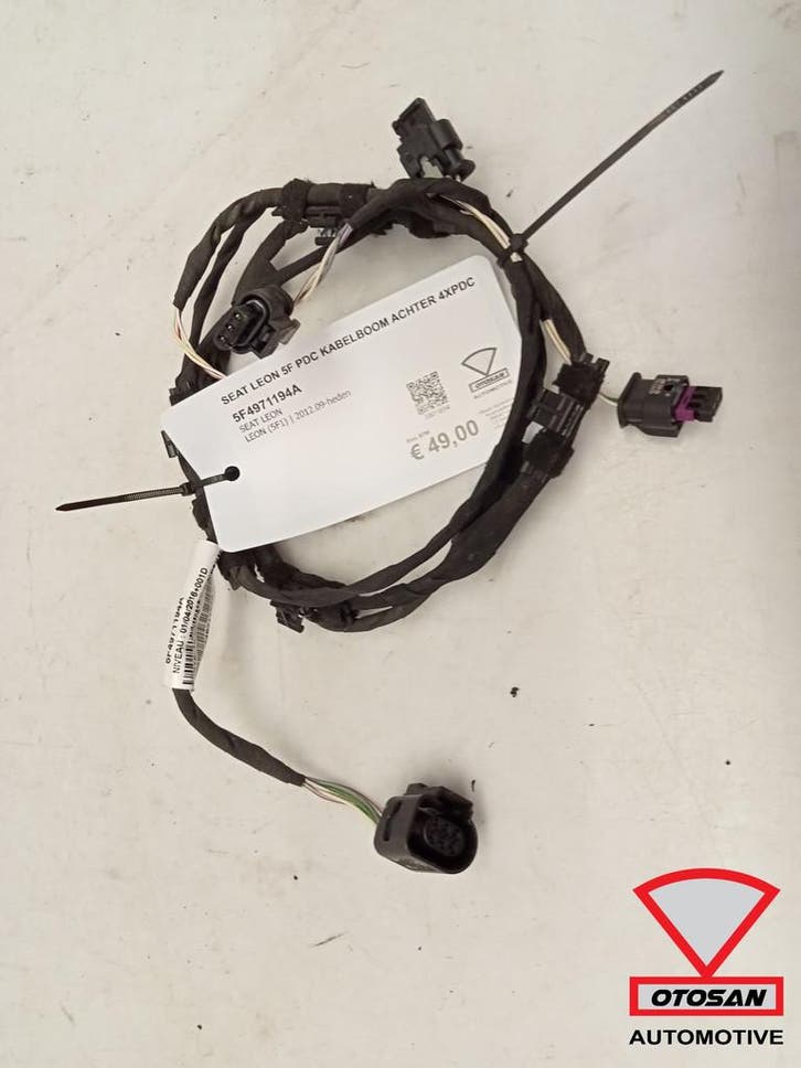 Seat Leon 5F PDC Kabelboom Achter 4xPDC 5F4971194A, Auto-onderdelen, Overige Auto-onderdelen, Gebruikt, Seat, Ophalen