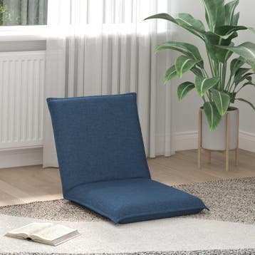 vidaXL Verstelbare vlo stoelen Blauw Stof, Huis en Inrichting, Stoelen, Verzenden, Nieuw, Blauw