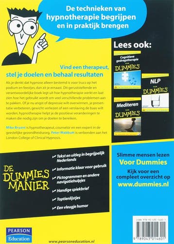 Hypnotherapie voor Dummies / Voor Dummies 9789043014601, Verzenden, Zo goed als nieuw, M. Bryant