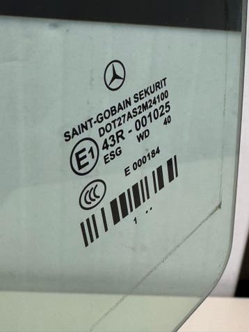 Mercedes-Benz E-Klasse portierruit links achter bj.2012, Auto-onderdelen, Ruiten en Toebehoren, Gebruikt, Mercedes-Benz