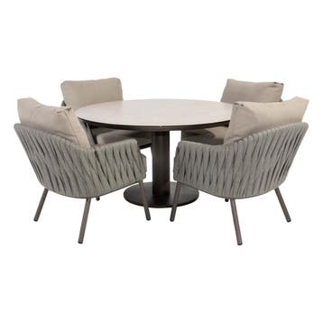 Taste 4SO Cannes low dining + Sarah low dining tafel 130 cm, Nieuw