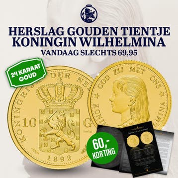 Allereerste Gouden tientje ooit uit 892 nu € 69,95, Nieuw, Nederland
