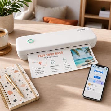 A4 pocket printer - 300 dpi - 29 x 9 x 6 cm | incl. 3 rollen, Computers en Software, Printers, Verzenden, Nieuw, Fichero