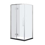 Douchewand met deur (hoek) | OP=OP  | 55% KORTING, Ophalen, Nieuw, Glas, Douche