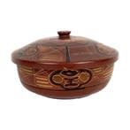 Japanse Rijstkom/Lakdoos - Yin yang décor - ca. 1940
