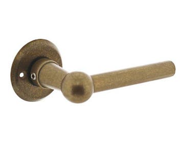 Intersteel enkele deurklink L bol met rozet ø50x5mm messing, Doe-het-zelf en Verbouw, Deuren en Horren, Verzenden, Nieuw