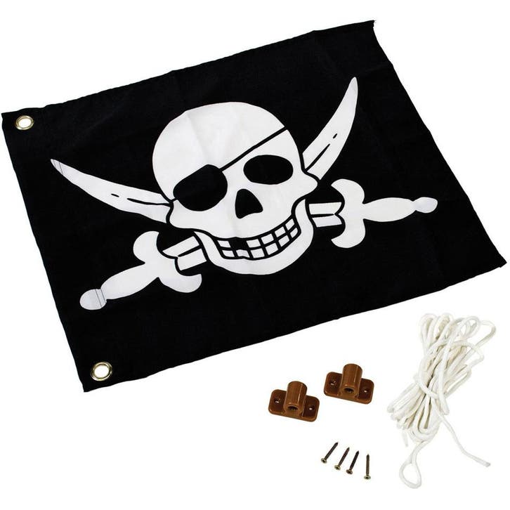 Piraten vlag met hijssysteem, Kinderen en Baby's, Speelgoed | Buiten | Speeltoestellen, Nieuw, Ophalen of Verzenden