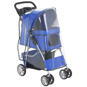 Opvouwbare Hondenwagen Katwagen Tot 10kg Met Regenbeschermin, Verzenden, Nieuw