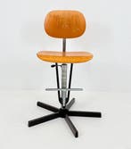 Stoel - Metaal, Hout - Een vintage draaistoel