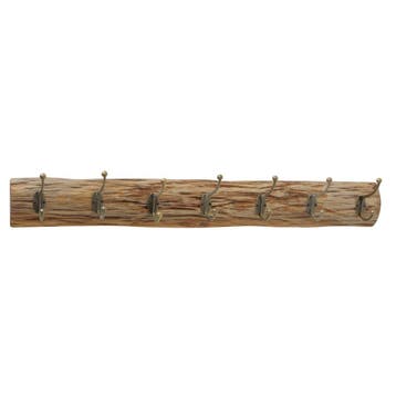 Jassen kapstok haken hout/staal 75 cm — gebruikt, Nieuw