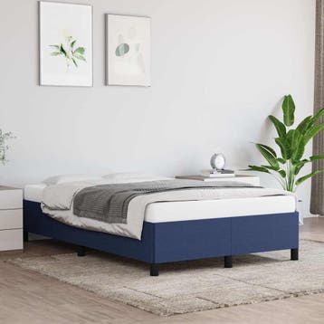 vidaXL Bedframe zonder matras 120x200 cm stof blauw, Nieuw, Twijfelaar, 120 cm, 200 cm