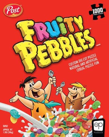 The Flintstones Fruity Pebbles Puzzel (1000 stukken), Verzamelen, Ophalen of Verzenden, Nieuw