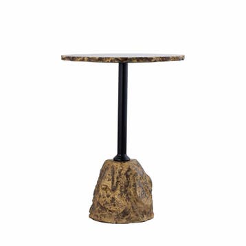 PTMD Bijzettafel Alexa Marmer Wit/Goud - Ø40 x 55 cm, Huis en Inrichting, Ophalen of Verzenden, Nieuw