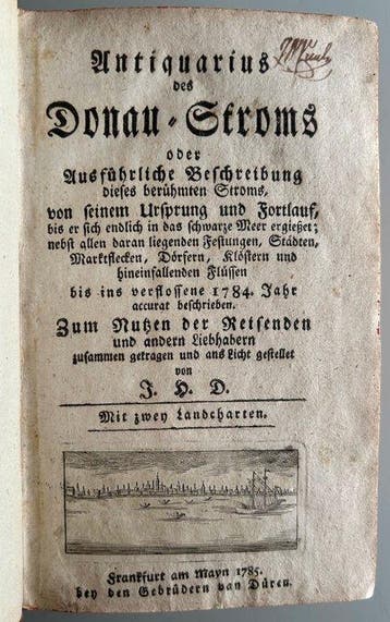 J. H. D. - Antiquarius des Donau-Stroms - 1785