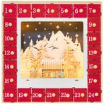 TRUUSK Adventskalender om te vullen - 24 lades - Met LED-lic, Huis en Inrichting, Woonaccessoires | Kandelaars en Kaarsen, Verzenden