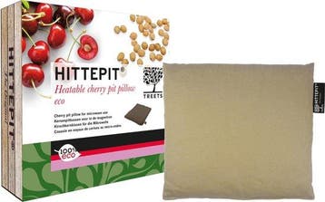 Treets Hittepit Eco kersenpitkussen - vierkant - Bruin, Verzenden, Nieuw
