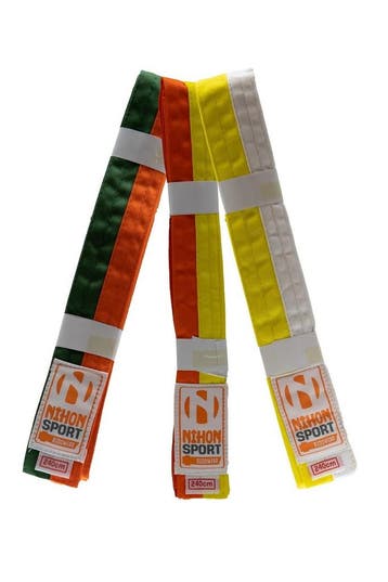 Nihon Band twee kleuren| Geel / Oranje (Maat: 200), Verzenden, Nieuw, Judo, Vechtsportmateriaal