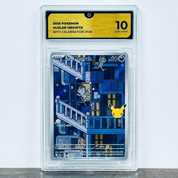 Pokémon Graded card - Alolan Meowth 139 - 30th Anniversary –, Nieuw