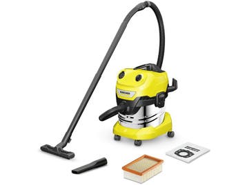 Kärcher WD 4 S V-20/5/22 - Nat-/droogzuiger - 1000W 20L RVS, Verzenden, Nieuw