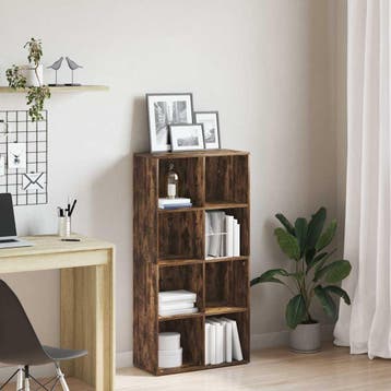 vidaXL Boekenkast 66x30x130 cm bewerkt hout gerookt, Huis en Inrichting, Kasten | Boekenkasten, Verzenden, 100 tot 150 cm, Nieuw