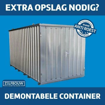 Mooie opslagunit 4mx4m verkrijgbaar in verschillende kleuren