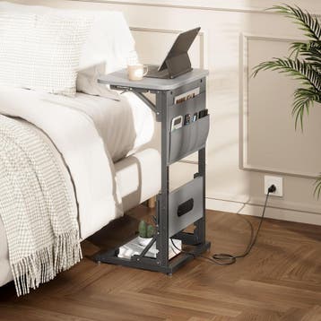Laptoptafel - Bijzettafel - Verstelbaar - 70x40x30 - Grijs -, Huis en Inrichting, Tafels | Sidetables, Verzenden, Zo goed als nieuw