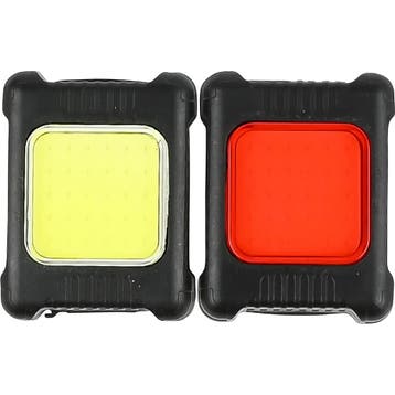Benson Fietslamp 2-delig oplaadbaar met USB-C en COB verl..., Ophalen of Verzenden, Nieuw